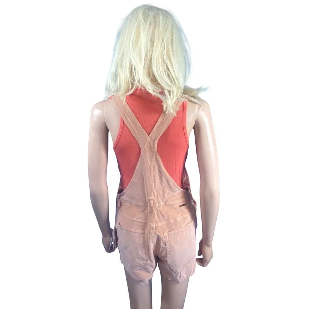 NWT Carve Designs Women's 6 Jason Overall Short Washed Pink Organic MSRP$115 - Picture 7 of 17